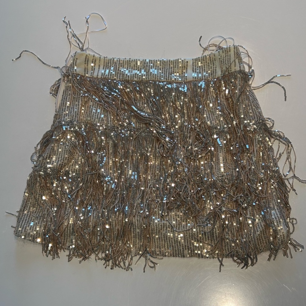 Gold sequin skirt, Pippa and Pearl, small, originally $84